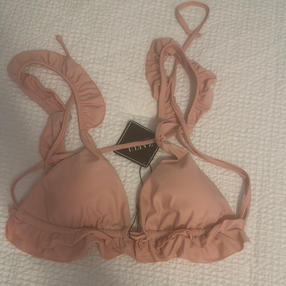 Zaful Pink Ruffled Bikini Set